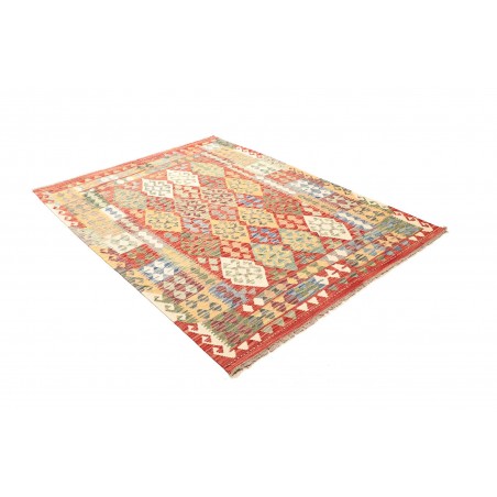 Tappeto Kilim Afghanistan marrone giallo 150x195
