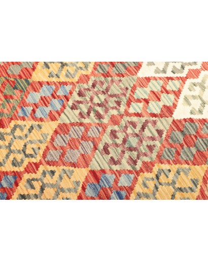 Tappeto Kilim Afghanistan marrone giallo 150x195