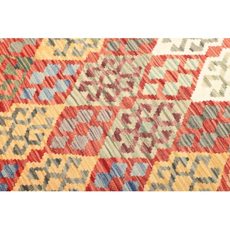 Tappeto Kilim Afghanistan marrone giallo 150x195