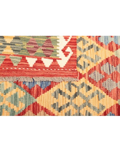 Tappeto Kilim Afghanistan marrone giallo 150x195
