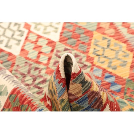 Tappeto Kilim Afghanistan marrone giallo 150x195