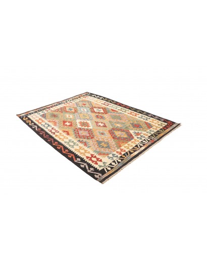 Tappeto Kilim Afghanistan marrone grigio 159x201