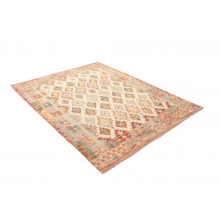 Tappeto Kilim Afghanistan beige marrone 153x200