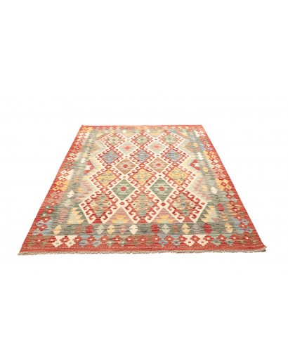 Tappeto Kilim Afghanistan marrone giallo 157x200