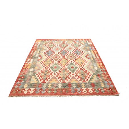 Tappeto Kilim Afghanistan marrone giallo 157x200