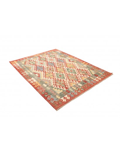 Tappeto Kilim Afghanistan marrone giallo 157x200