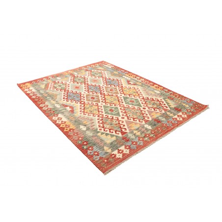 Tappeto Kilim Afghanistan marrone giallo 157x200