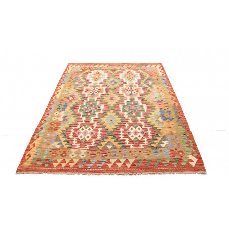 Tappeto Kilim Afghanistan marrone bianco 145x194