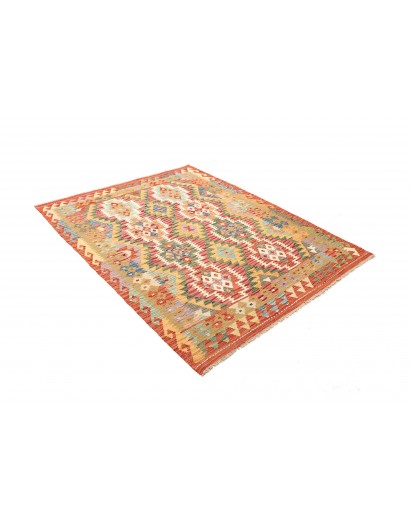 Tappeto Kilim Afghanistan marrone bianco 145x194