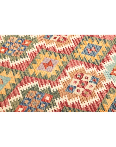Tappeto Kilim Afghanistan marrone bianco 145x194