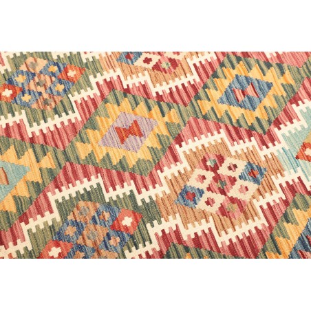 Tappeto Kilim Afghanistan marrone bianco 145x194