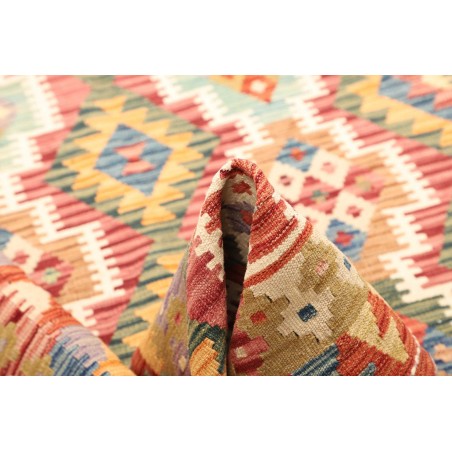 Tappeto Kilim Afghanistan marrone bianco 145x194