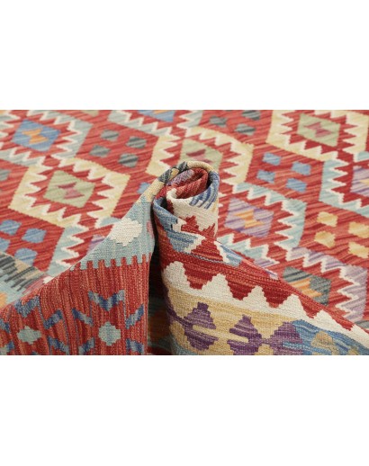 Tappeto Kilim Afghanistan bianco marrone 312x499