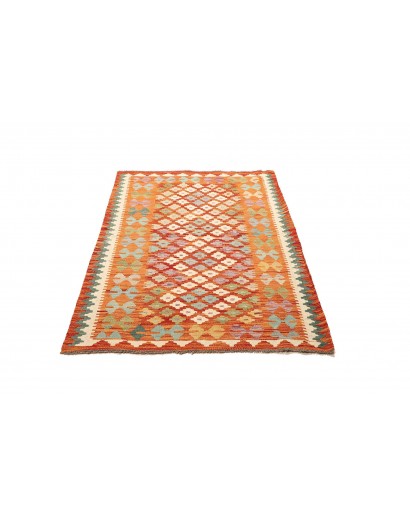 Tappeto Kilim Afghanistan arancione marrone 104x152