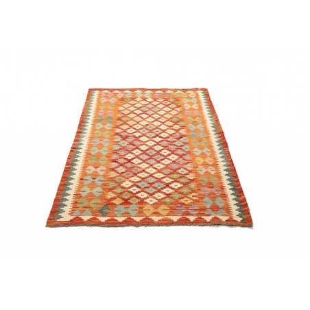 Tappeto Kilim Afghanistan arancione marrone 104x152
