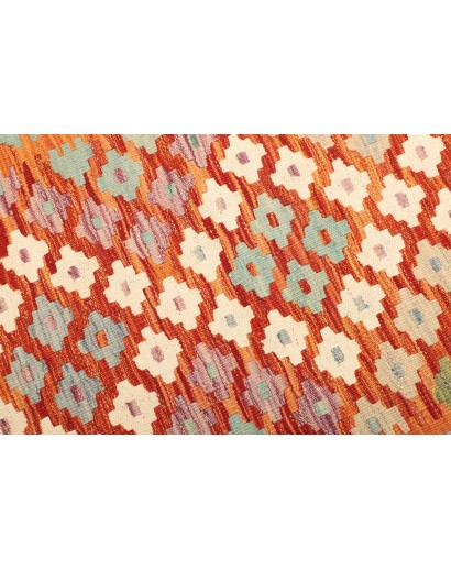 Tappeto Kilim Afghanistan arancione marrone 104x152