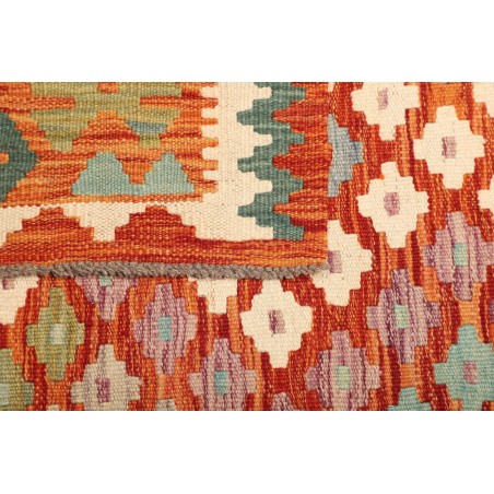 Tappeto Kilim Afghanistan arancione marrone 104x152