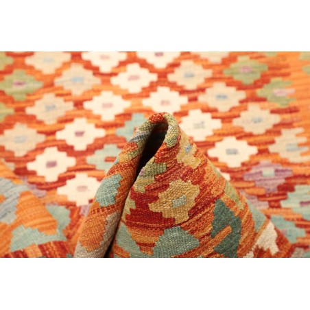 Tappeto Kilim Afghanistan arancione marrone 104x152
