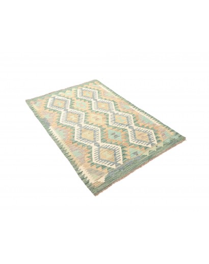 Tappeto Kilim Afghanistan bianco azzurro 96x146