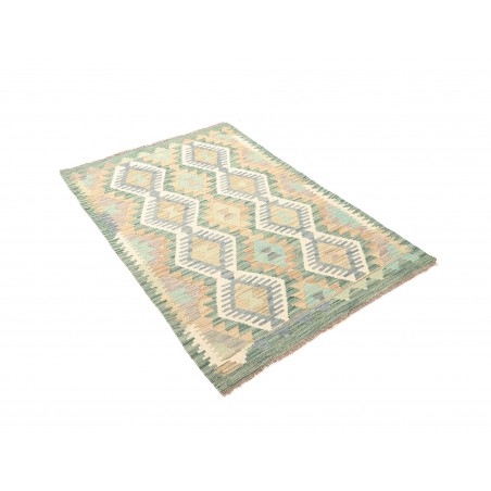 Tappeto Kilim Afghanistan bianco azzurro 96x146