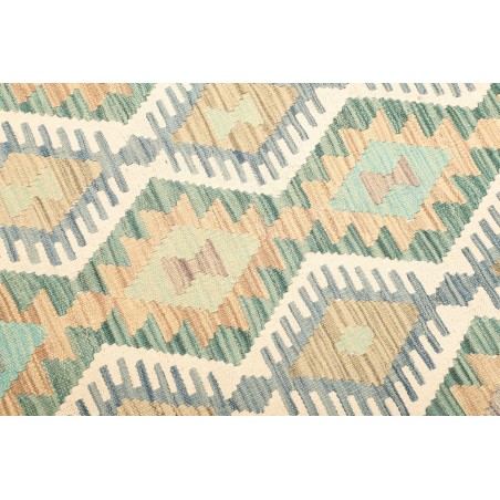 Tappeto Kilim Afghanistan bianco azzurro 96x146
