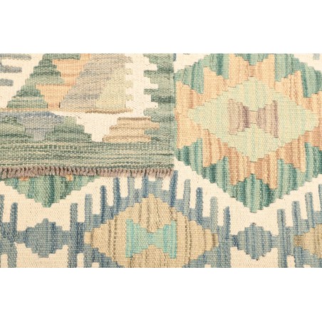 Tappeto Kilim Afghanistan bianco azzurro 96x146