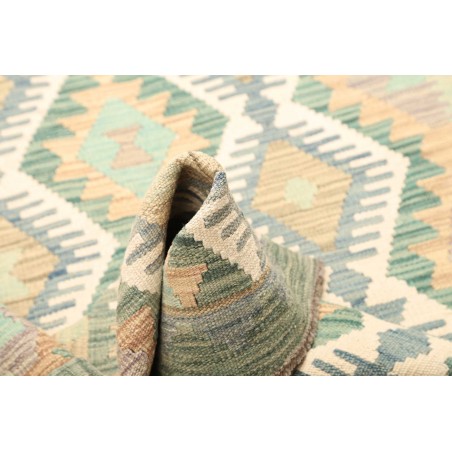 Tappeto Kilim Afghanistan bianco azzurro 96x146