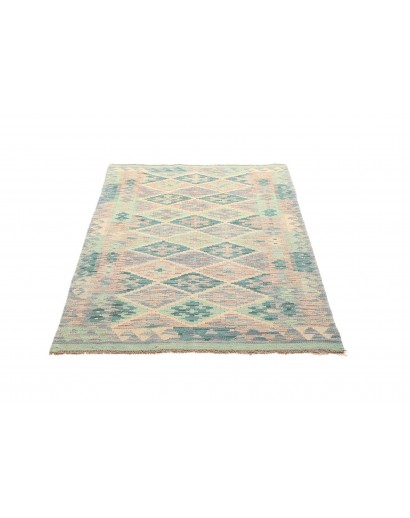 Tappeto Kilim Afghanistan bianco blu 99x141