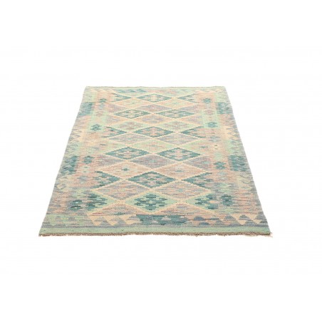 Tappeto Kilim Afghanistan bianco blu 99x141