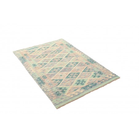 Tappeto Kilim Afghanistan bianco blu 99x141