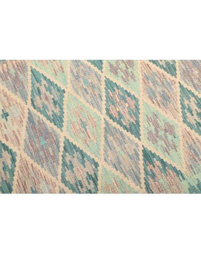 Tappeto Kilim Afghanistan bianco blu 99x141