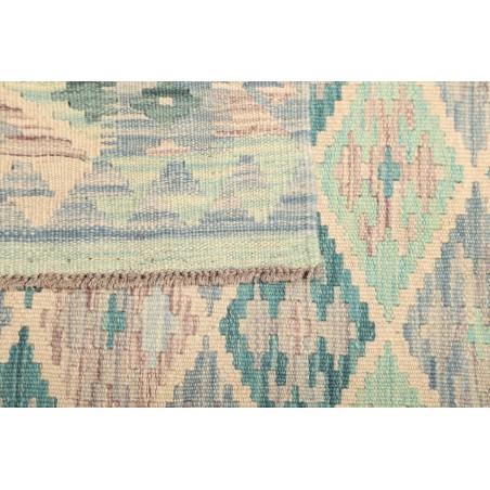 Tappeto Kilim Afghanistan bianco blu 99x141