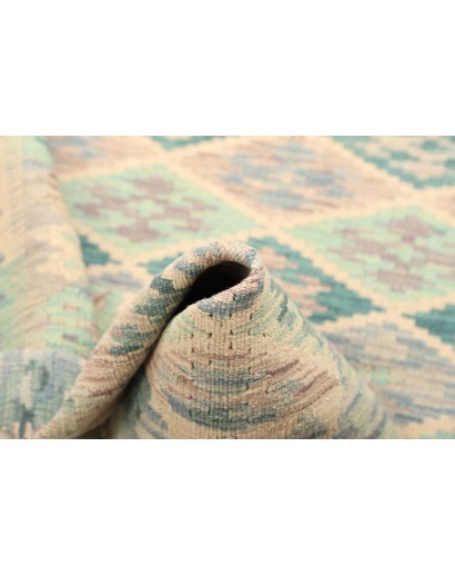 Tappeto Kilim Afghanistan bianco blu 99x141