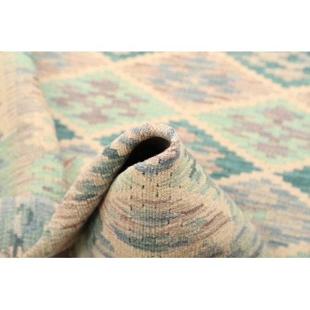 Tappeto Kilim Afghanistan bianco blu 99x141