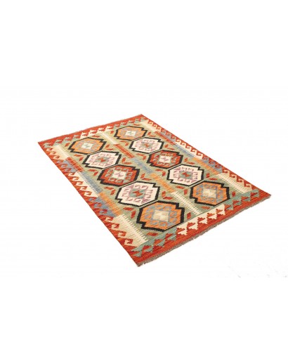 Tappeto Kilim Afghanistan marrone bianco 99x147