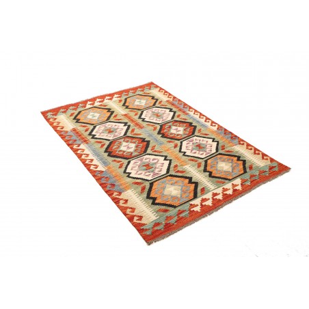 Tappeto Kilim Afghanistan marrone bianco 99x147