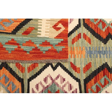 Tappeto Kilim Afghanistan marrone bianco 99x147