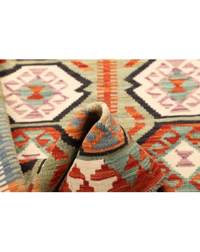Tappeto Kilim Afghanistan marrone bianco 99x147