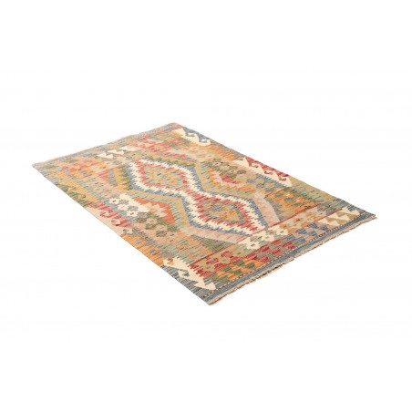 Tappeto Kilim Afghanistan marrone bianco 97x150
