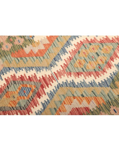 Tappeto Kilim Afghanistan marrone bianco 97x150