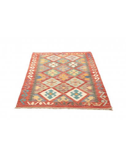 Tappeto Kilim Afghanistan marrone bianco 107x148