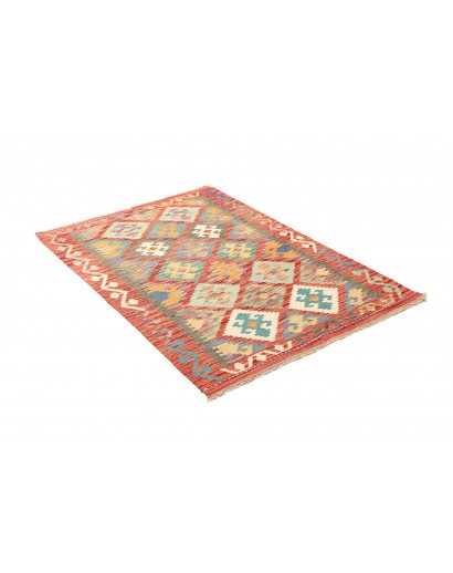 Tappeto Kilim Afghanistan marrone bianco 107x148