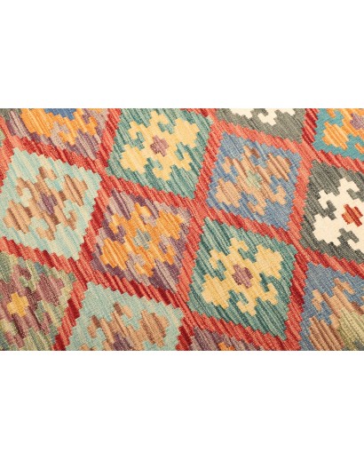 Tappeto Kilim Afghanistan marrone bianco 107x148