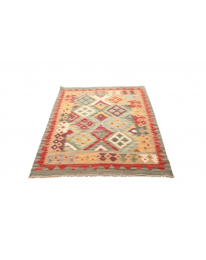 Tappeto Kilim Afghanistan marrone rosso 104x146