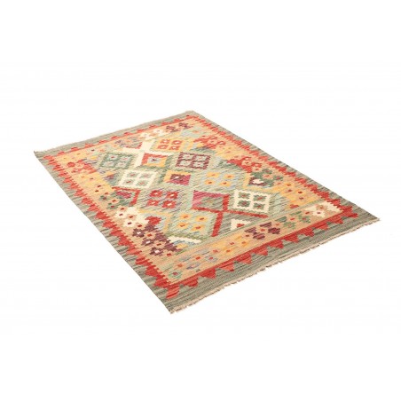 Tappeto Kilim Afghanistan marrone rosso 104x146