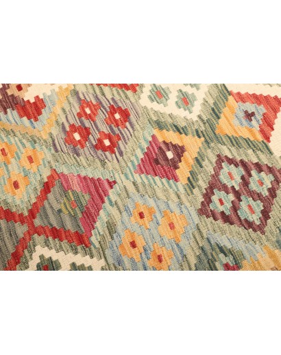 Tappeto Kilim Afghanistan marrone rosso 104x146