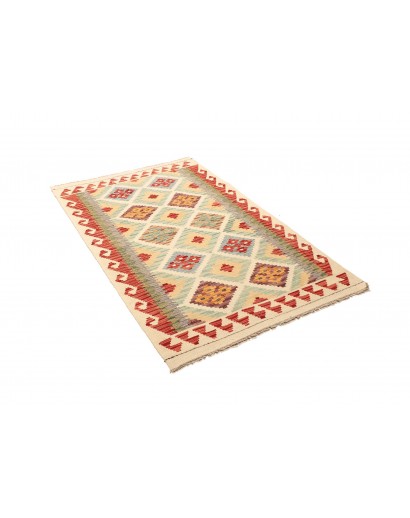 Tappeto Kilim Afghanistan giallo rosso 99x155