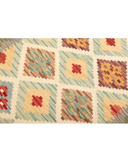 Tappeto Kilim Afghanistan giallo rosso 99x155