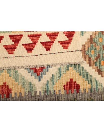 Tappeto Kilim Afghanistan giallo rosso 99x155
