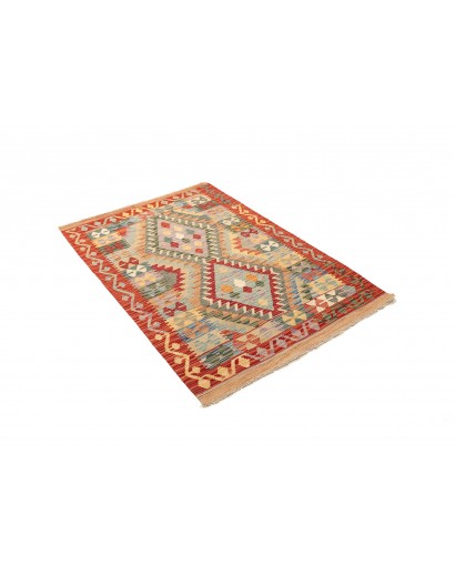 Tappeto Kilim Afghanistan marrone grigio 104x150